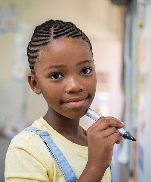Portrait d'une élève de CE1 Acadomia