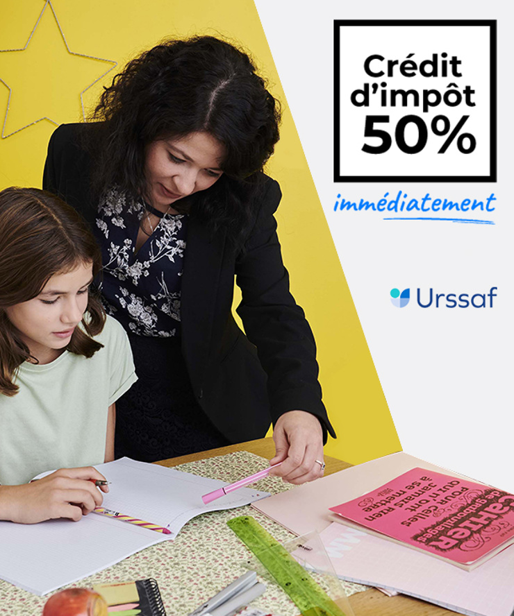 50% de crédit d'impôt immédiatement pour vos cours particuliers avec le nouveau service de l'Urssaf