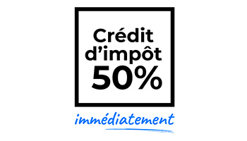 Logo Crédit d'impôt 50% immédiatement avec Acadomia
